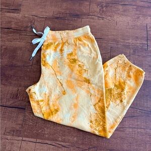 Yellow Tie Dye Style Joggers | Today I am Filled with Happiness Quote